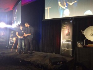 David Blaine speaks and performs at the New Horizons Science Center.