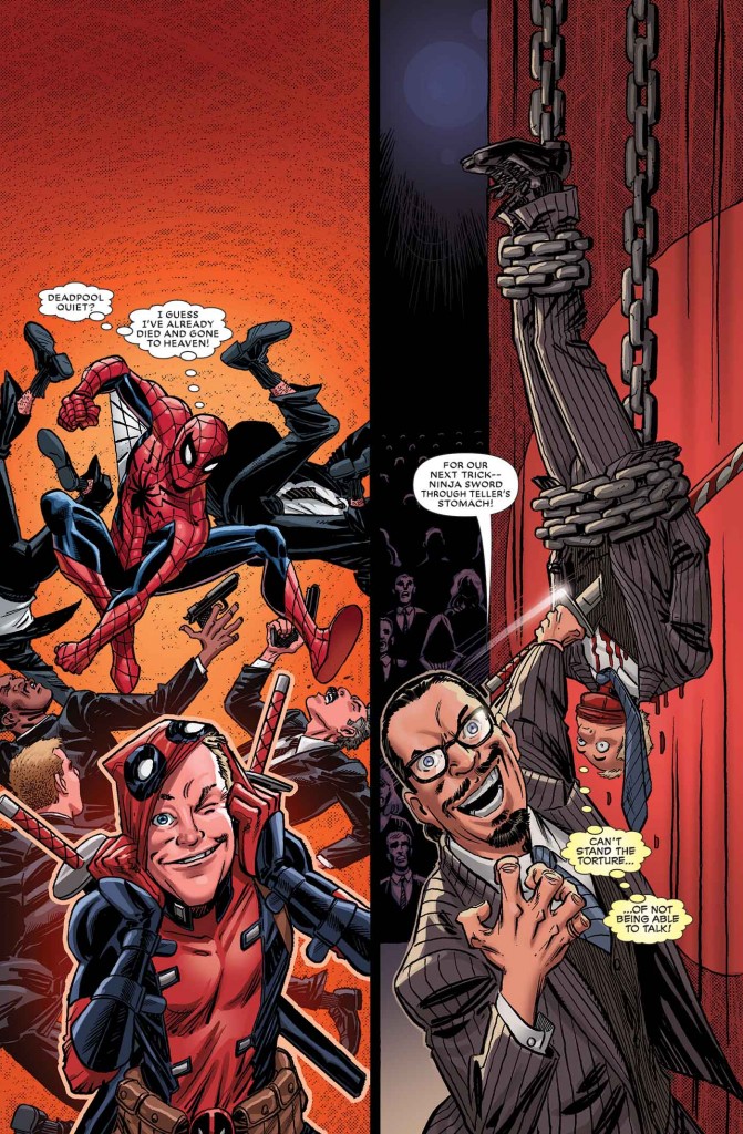 Spider-Man and Deadpool with Penn and Teller