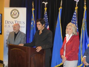 Left to Right Mark Pocan - U.S. Congress Wisconsin, David Copperfield, Dina Titus - U.S. Congress nevada